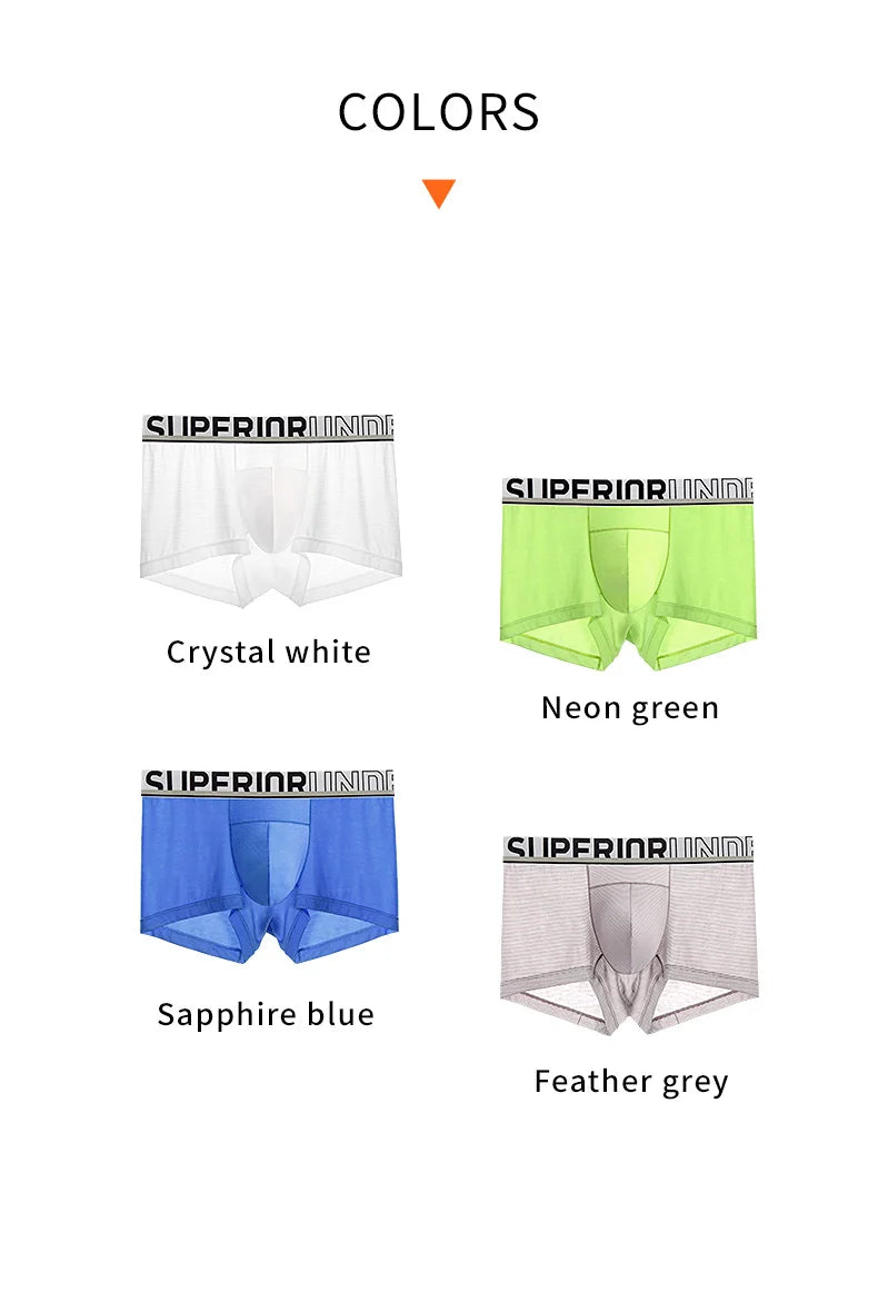 52025 Men's Breathable Boxers – Quick-Drying, High-Count Modal with Silk Touch. Seamless Design for Ultimate Comfort & Style