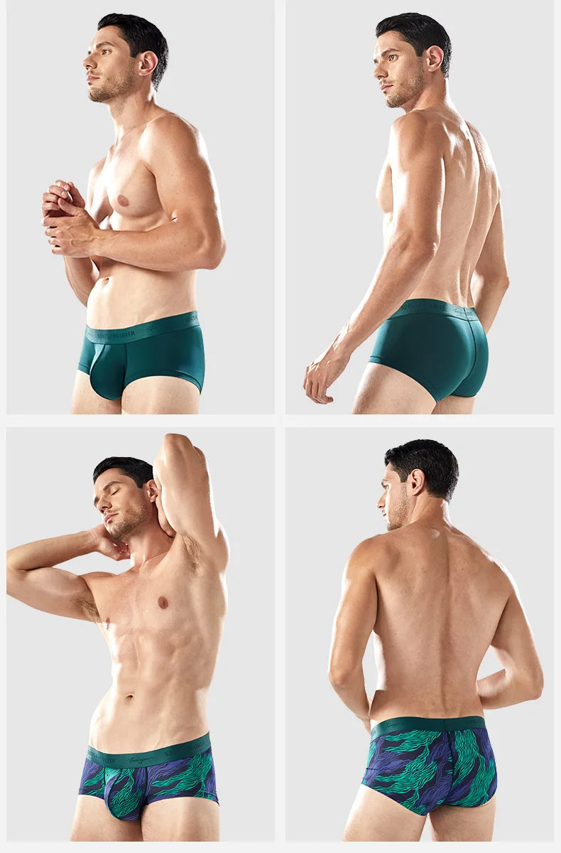 52025 Men's Big Pouch Trunks – Ultra-Soft, Cooling, and Supportive. Silky-Smooth Boxers for All-Day Comfort and Confidence