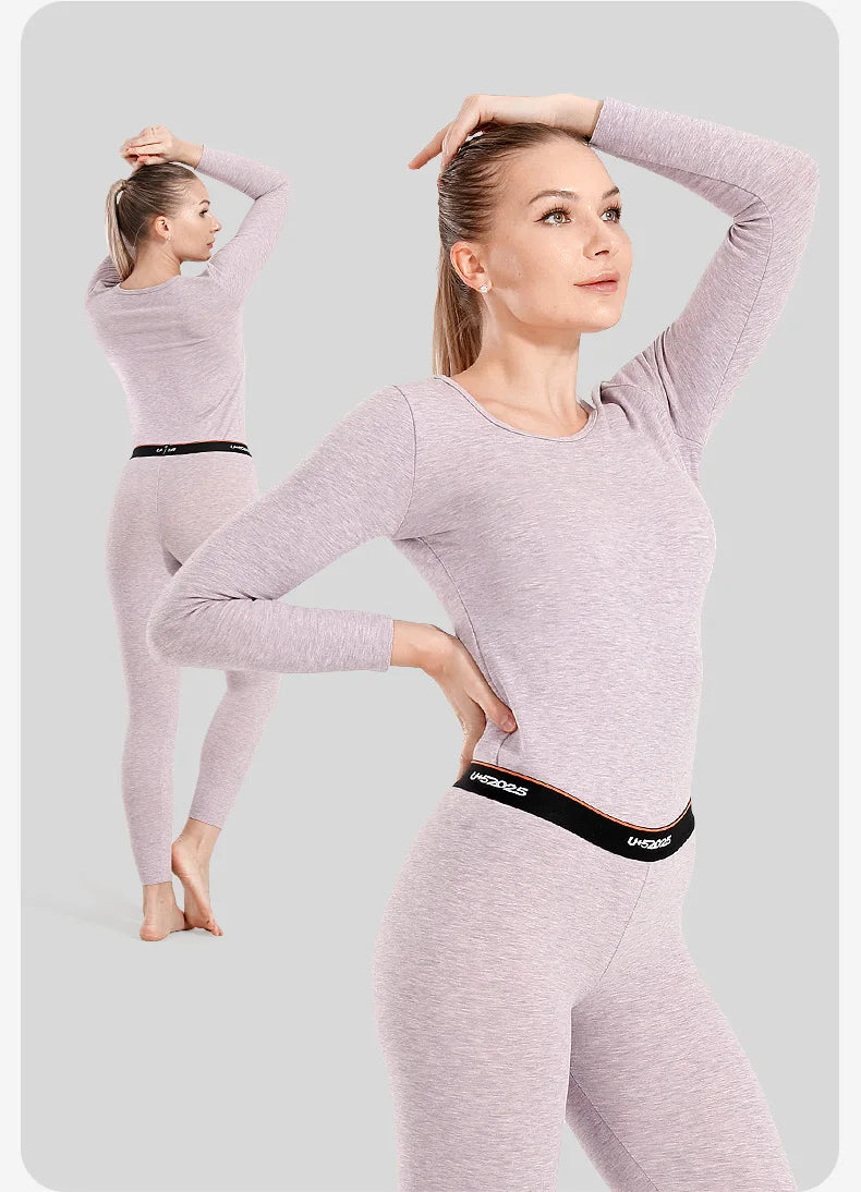 52025 Men Thermal Underwear Women Thermal Underwear Warm Fleece-lined Double-faced Two-color Base Layer Comfortable Long Johns