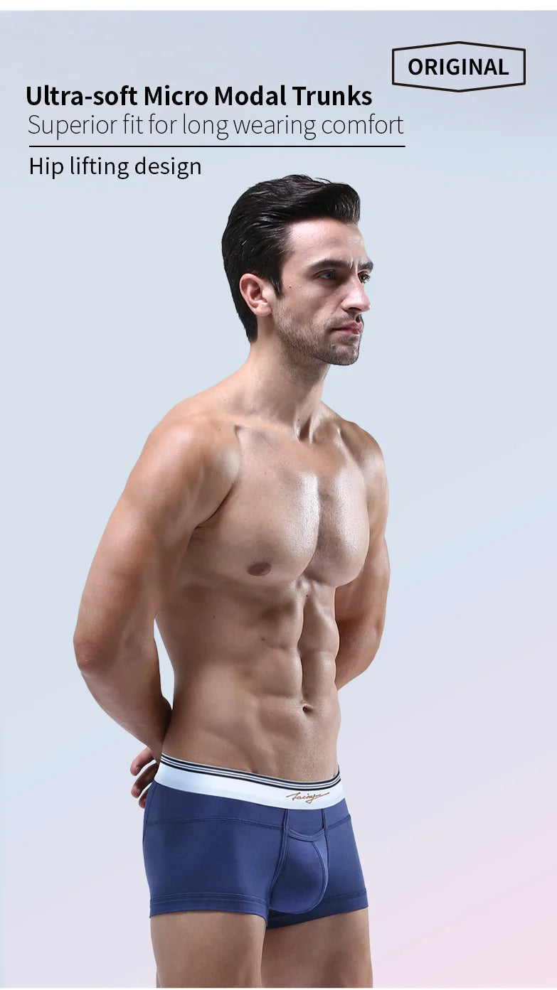 52025 Men's Boxers Men's Trunks – Luxuriously Soft Micro Modal, Sleek, Stylish & Ultra-Comfortable Men Sexy Underwear