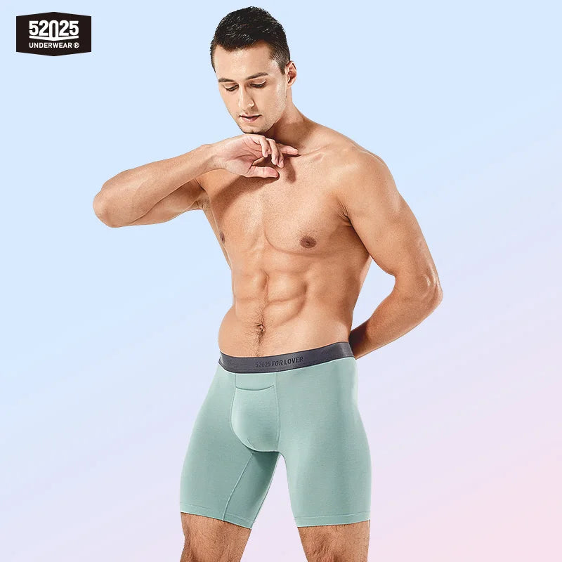 52025 Men's Boxer Briefs 8" Inseam – Ultra-Soft, Seamless, and Breathable. Premium Long Boxers for All-Day Comfort. Multipack