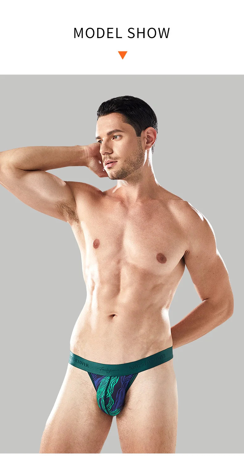 52025 Men's Big Pouch Thongs – Ultra-Soft, Cooling, and Supportive. Silky-Smooth with Enhanced Lift for Comfort and Sexy Look