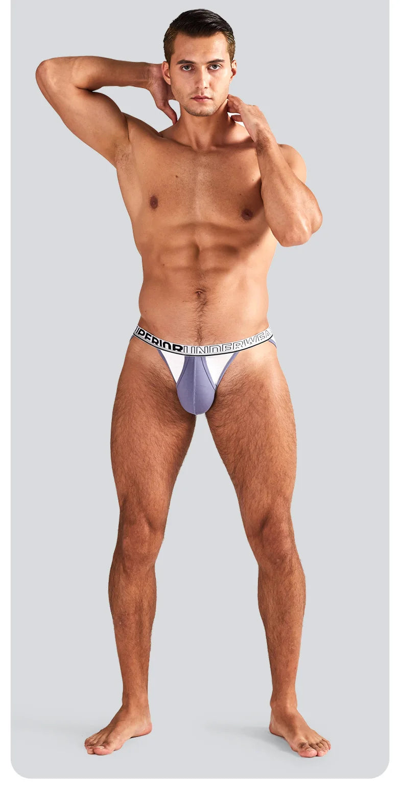 52025 Men's High-Cut Briefs – Quick-Drying, Breathable Silk Mesh Poucht. Sporty, Lightweight, and Sexy Men's Underwear