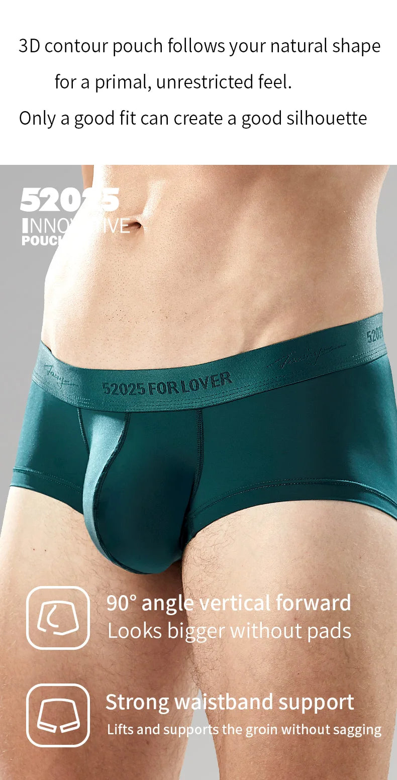 52025 Men's Big Pouch Trunks – Ultra-Soft, Cooling, and Supportive. Silky-Smooth Boxers for All-Day Comfort and Confidence