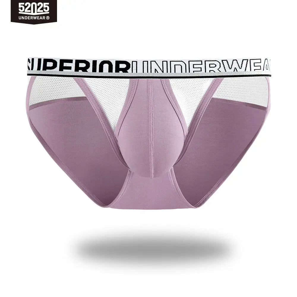 52025 Men's High-Cut Briefs – Quick-Drying, Breathable Silk Mesh Poucht. Sporty, Lightweight, and Sexy Men's Underwear