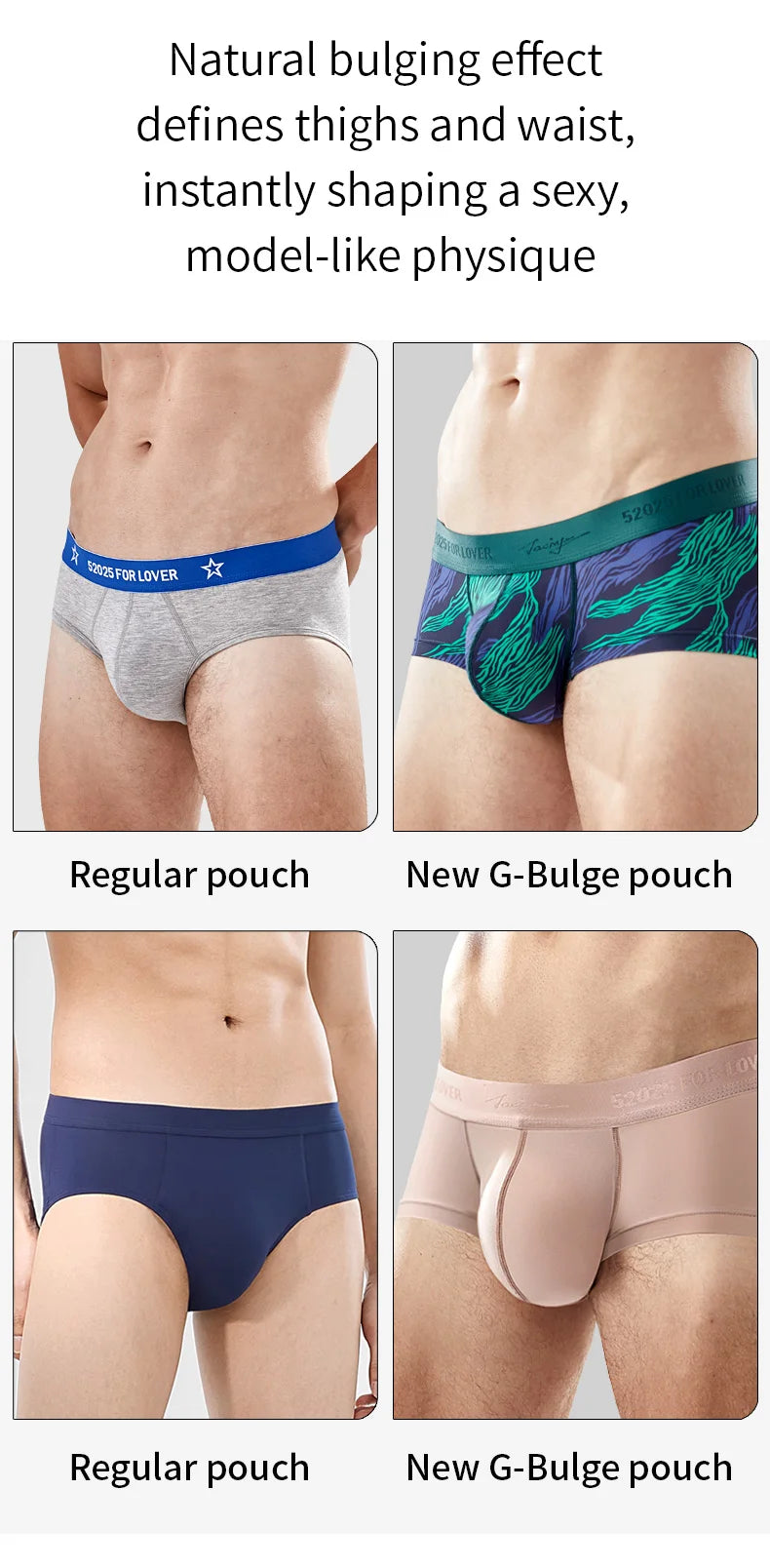 52025 Men's Big Pouch Trunks – Ultra-Soft, Cooling, and Supportive. Silky-Smooth Boxers for All-Day Comfort and Confidence