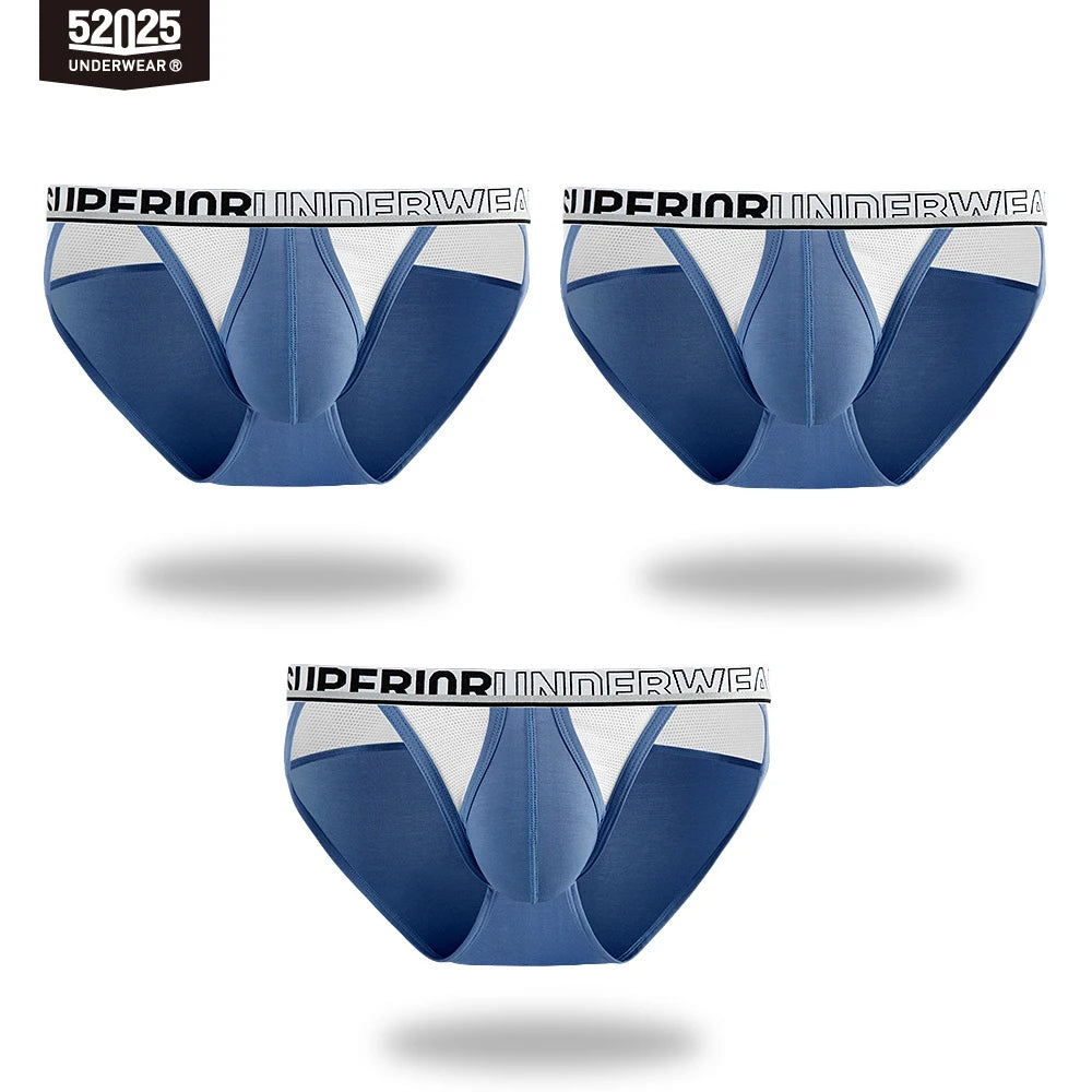 52025 Men's High-Cut Briefs – Quick-Drying, Breathable Silk Mesh Poucht. Sporty, Lightweight, and Sexy Men's Underwear