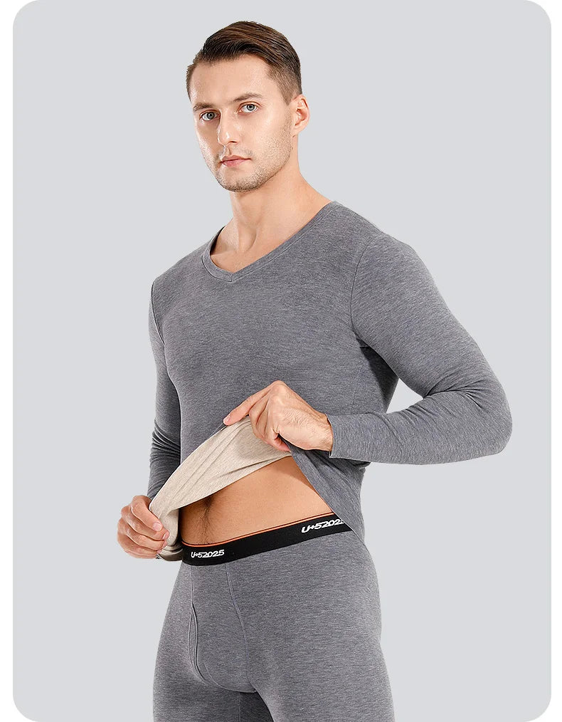 52025 Men Thermal Underwear Women Thermal Underwear Warm Fleece-lined Double-faced Two-color Base Layer Comfortable Long Johns