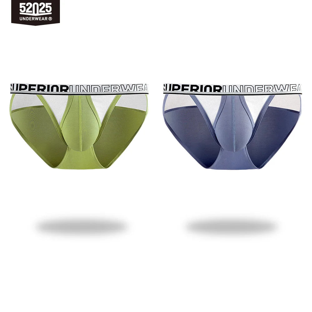 52025 Men's High-Cut Briefs – Quick-Drying, Breathable Silk Mesh Poucht. Sporty, Lightweight, and Sexy Men's Underwear