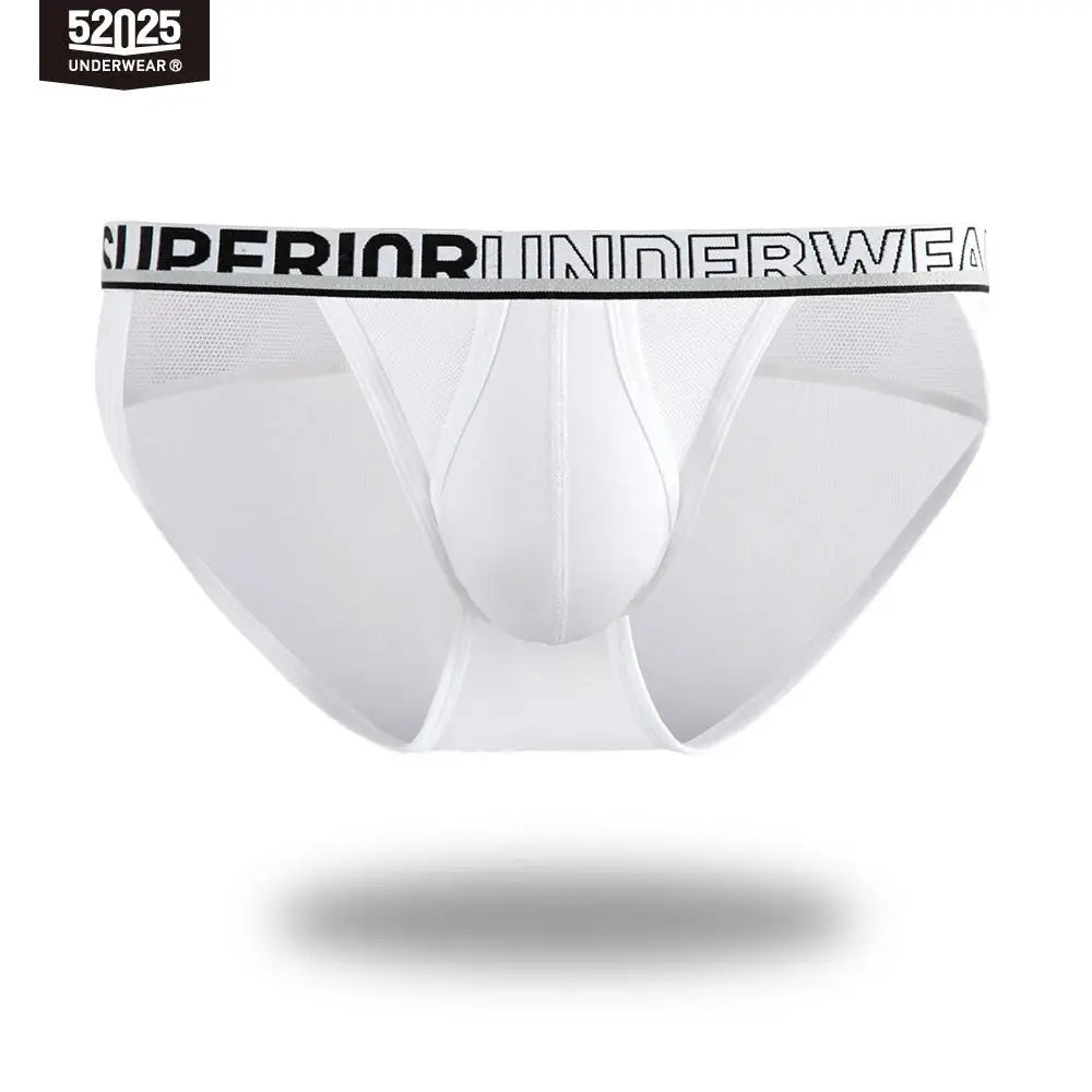 52025 Men's High-Cut Briefs – Quick-Drying, Breathable Silk Mesh Poucht. Sporty, Lightweight, and Sexy Men's Underwear