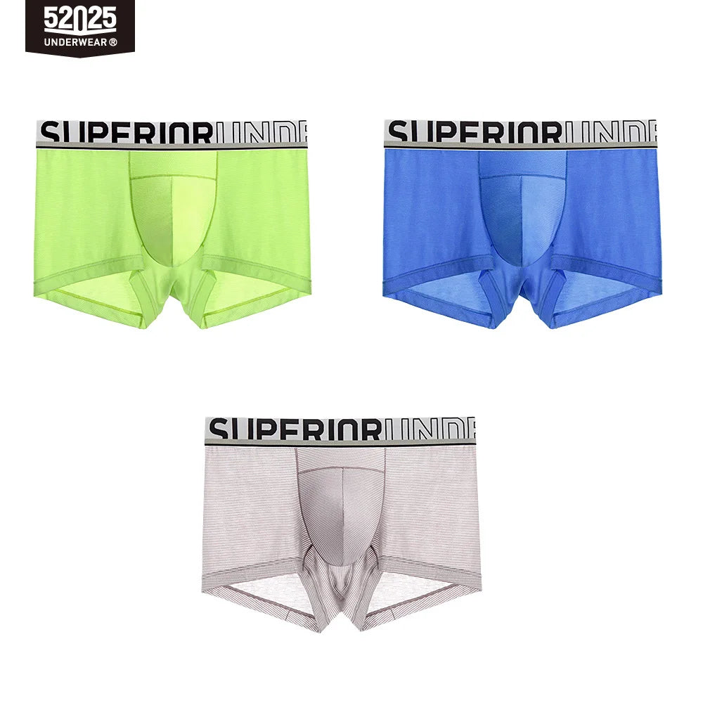 52025 Men's Breathable Boxers – Quick-Drying, High-Count Modal with Silk Touch. Seamless Design for Ultimate Comfort & Style