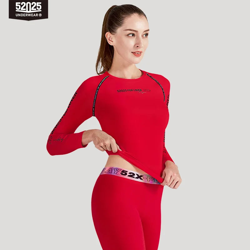 52025 Men Thickened Fleece-lined Thermal Underwear Cotton Viscose Base Layer Soft Warm Comfortable Long Johns Colorful Waistband