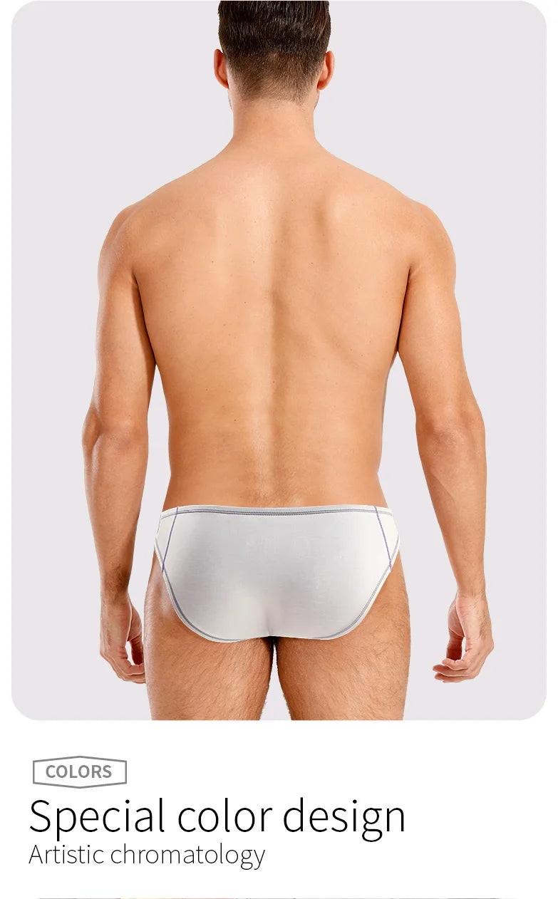 52025 Men's Contrast Color High-Cut Briefs – Soft, Delicate, and Stylish. Original Design, Sexy & Comfortable Premium Men Slips