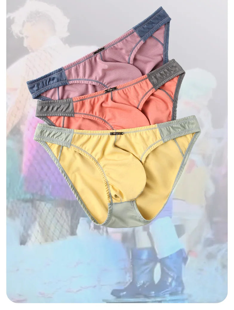 52025 Men's Contrast Color High-Cut Briefs – Soft, Delicate, and Stylish. Original Design, Sexy & Comfortable Premium Men Slips