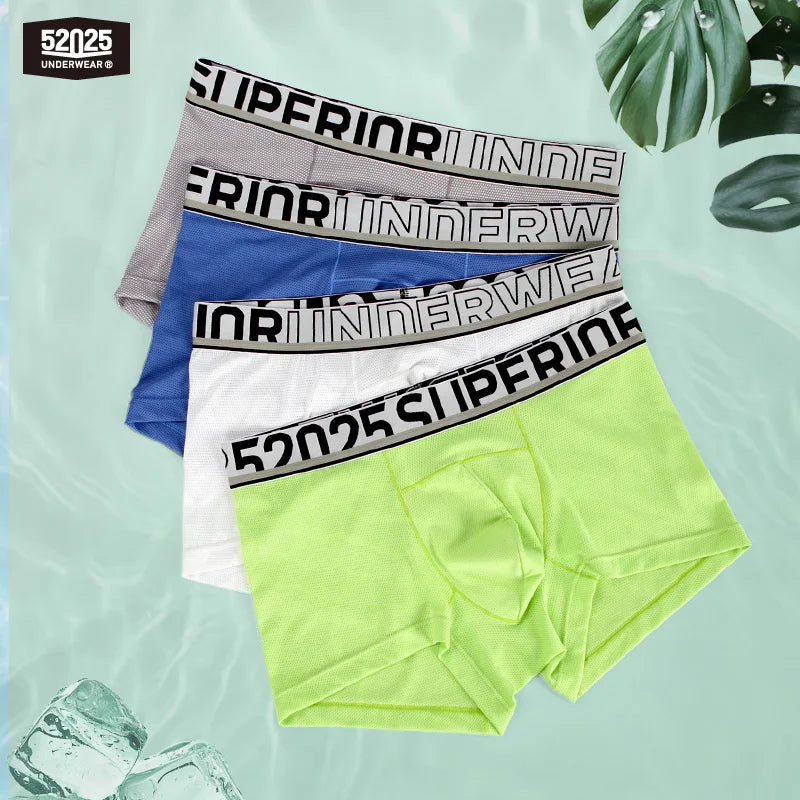 52025 Men's Breathable Boxers – Quick-Drying, High-Count Modal with Silk Touch. Seamless Design for Ultimate Comfort & Style