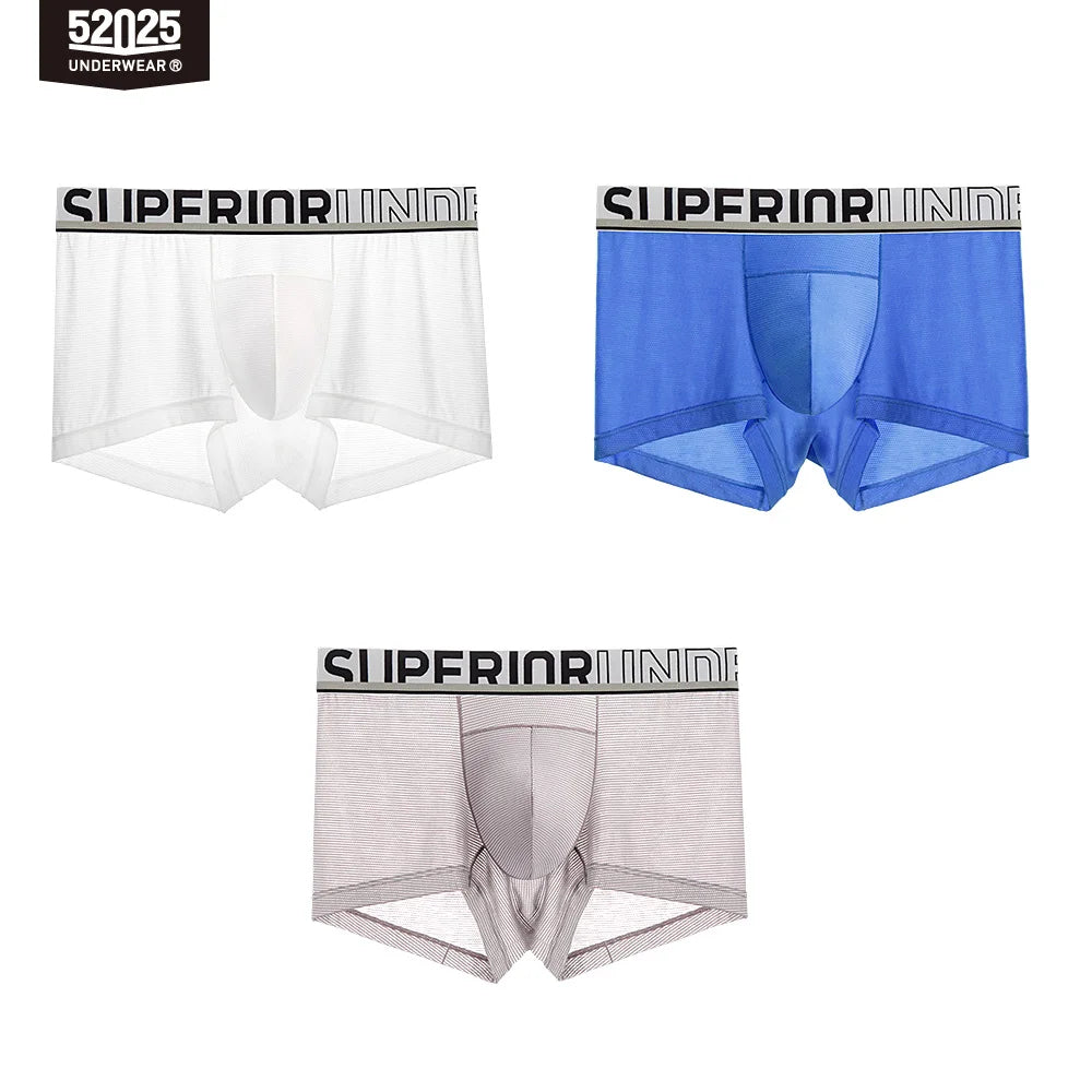 52025 Men's Breathable Boxers – Quick-Drying, High-Count Modal with Silk Touch. Seamless Design for Ultimate Comfort & Style
