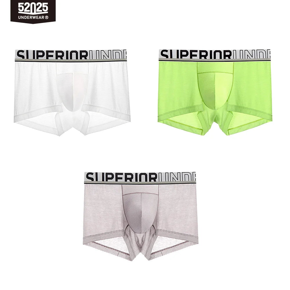52025 Men's Breathable Boxers – Quick-Drying, High-Count Modal with Silk Touch. Seamless Design for Ultimate Comfort & Style