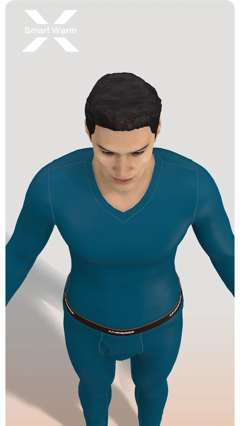 52025 Men Thermal Underwear Women Thermal Underwear Warm Fleece-lined Double-faced Two-color Base Layer Comfortable Long Johns