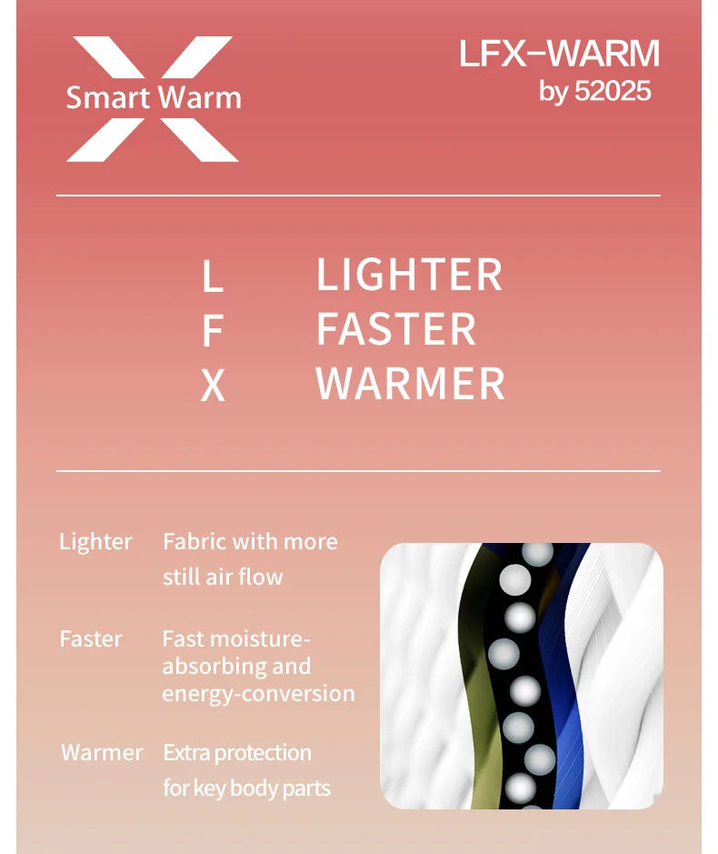 52025 Men Thermal Underwear Women Thermal Underwear Warm Fleece-lined Double-faced Two-color Base Layer Comfortable Long Johns
