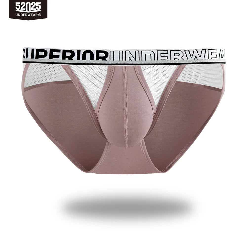 52025 Men's High-Cut Briefs – Quick-Drying, Breathable Silk Mesh Poucht. Sporty, Lightweight, and Sexy Men's Underwear