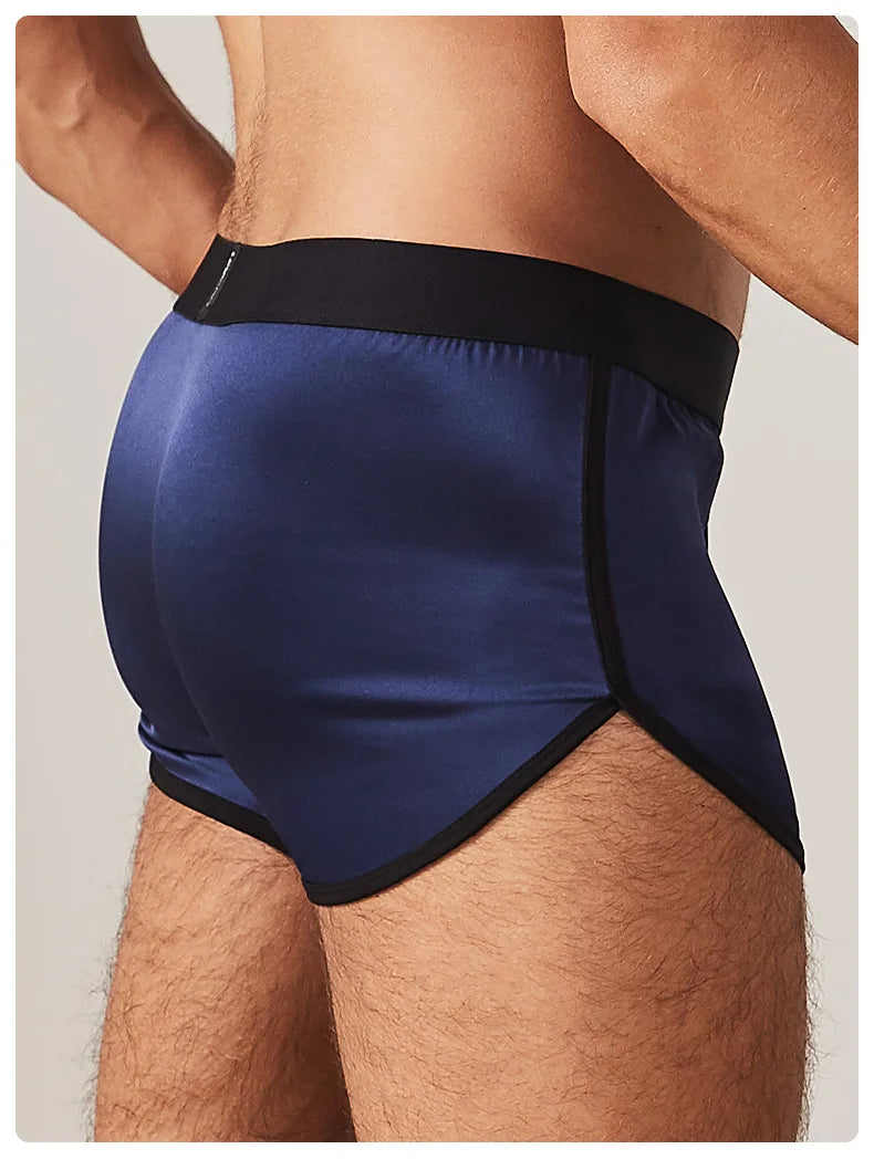 52025 Men Mulberry Silk Boxer Luxury Home Shorts Pure Natural Silk Comfortable Underwear Luxury Men Boxers 100% Silk Homewear
