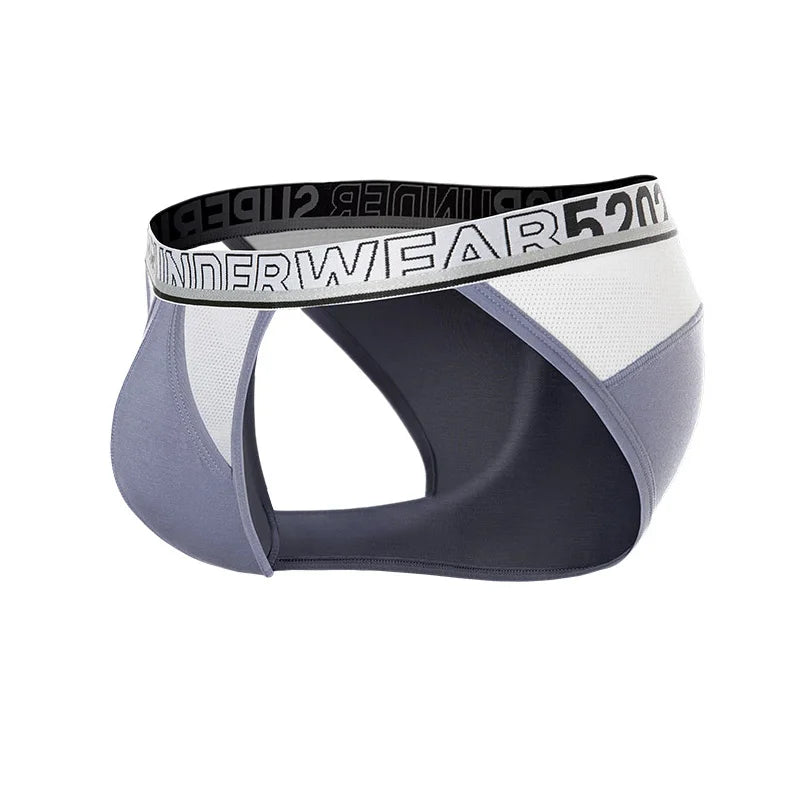 52025 Men's High-Cut Briefs – Quick-Drying, Breathable Silk Mesh Poucht. Sporty, Lightweight, and Sexy Men's Underwear