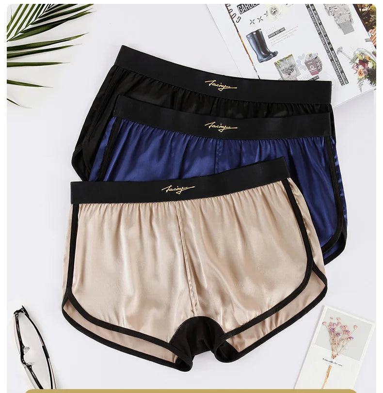 52025 Men Mulberry Silk Boxer Luxury Home Shorts Pure Natural Silk Comfortable Underwear Luxury Men Boxers 100% Silk Homewear