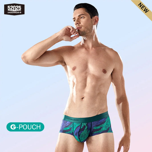 52025 Men's Big Pouch Trunks – Ultra-Soft, Cooling, and Supportive. Silky-Smooth Boxers for All-Day Comfort and Confidence