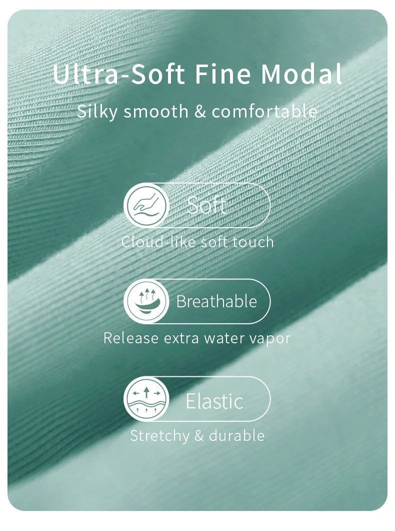 52025 Luxury Modal Boxer Briefs – 8" Inseam, Ultra-Soft & Seamless. Breathable, Long Men's Boxers for Comfort & Sexy Style