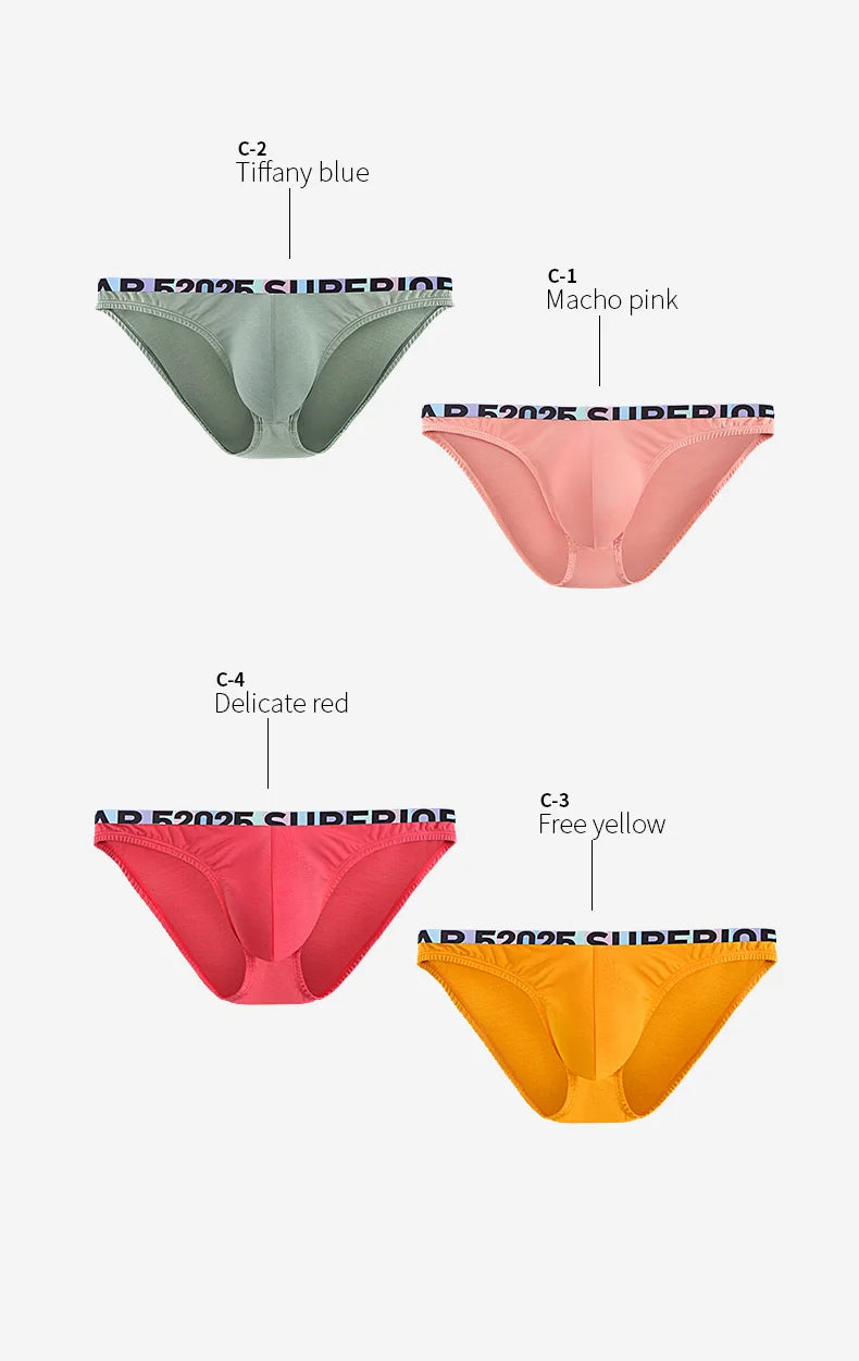 52025 Luxurious Modal High-Cut Briefs – Soft, Smooth Men’s Mini-Briefs, Sexy Contoured Pouch, Stylish Men’s Underwear