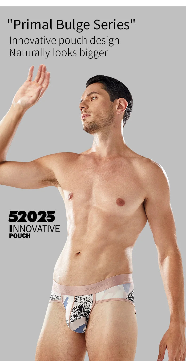 52025 Men's Big Pouch Briefs – Ultra-Soft, Cooling, and Supportive. Silky-Smooth Briefs for All-Day Comfort and Confidence