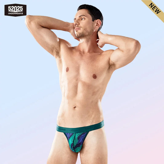 52025 Men's Big Pouch Thongs – Ultra-Soft, Cooling, and Supportive. Silky-Smooth with Enhanced Lift for Comfort and Sexy Look