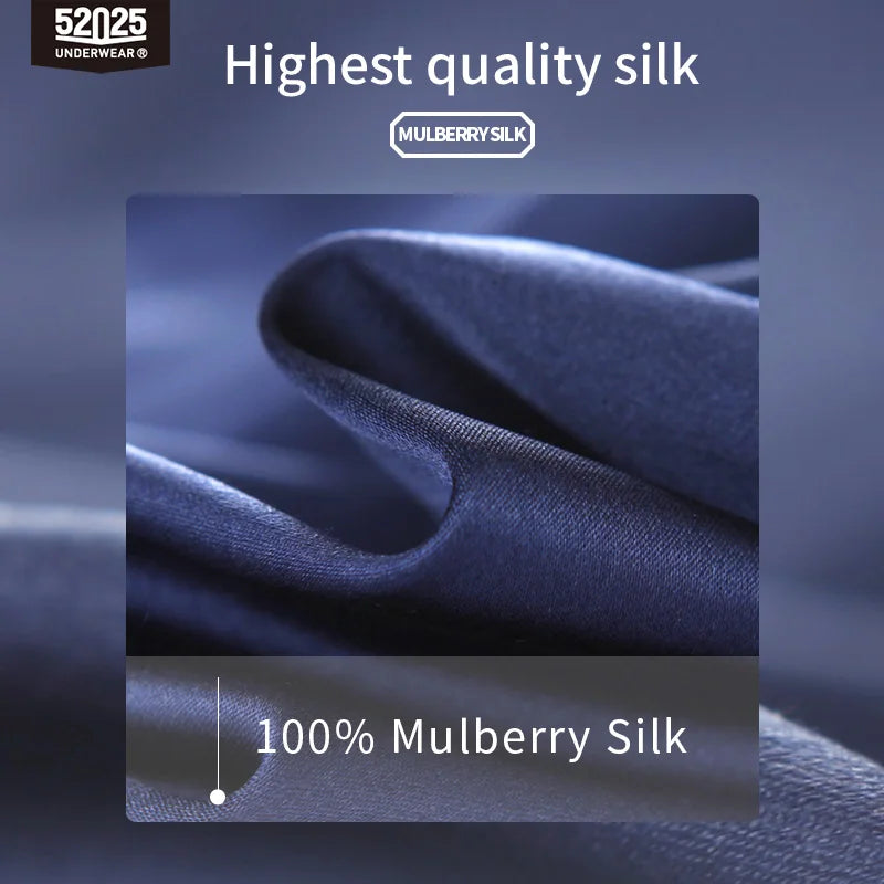 52025 Luxury Men’s Silk Pants – Premium 100% Mulberry Silk Lounge and Pajama Sleepwear Trousers, Luxurious Comfort and Style