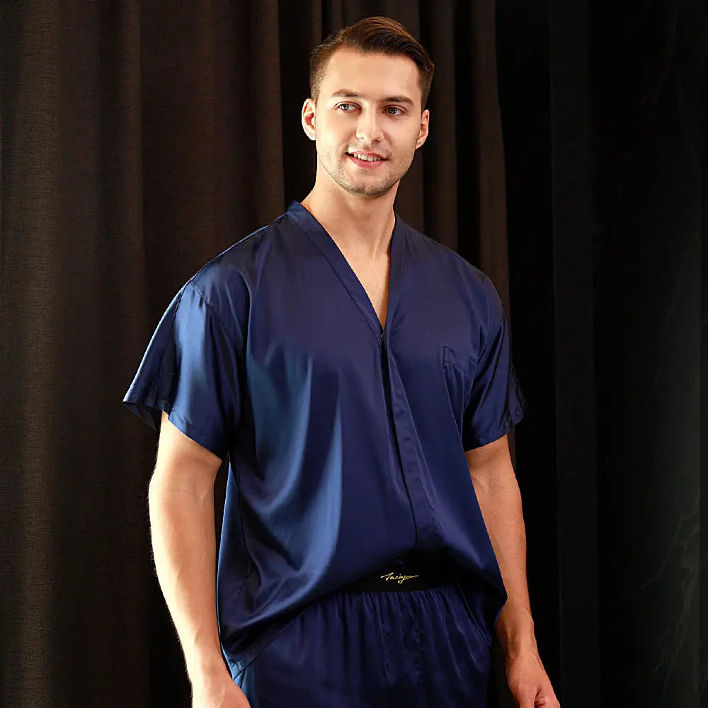 52025 Luxury Men’s Silk Pants – Premium 100% Mulberry Silk Lounge and Pajama Sleepwear Trousers, Luxurious Comfort and Style