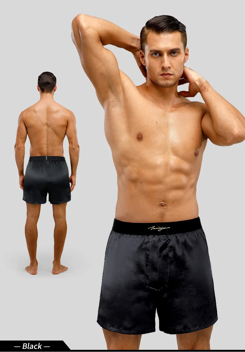 52025 Luxury Silk Men's Shorts Pure Mulberry Silk Lounge Shorts for Men Natural Silk Pajama Luxurious Feel Everyday Comfort