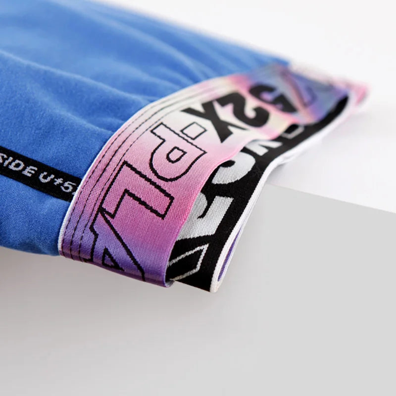 52025 Men Thickened Fleece-lined Thermal Underwear Cotton Viscose Base Layer Soft Warm Comfortable Long Johns Colorful Waistband