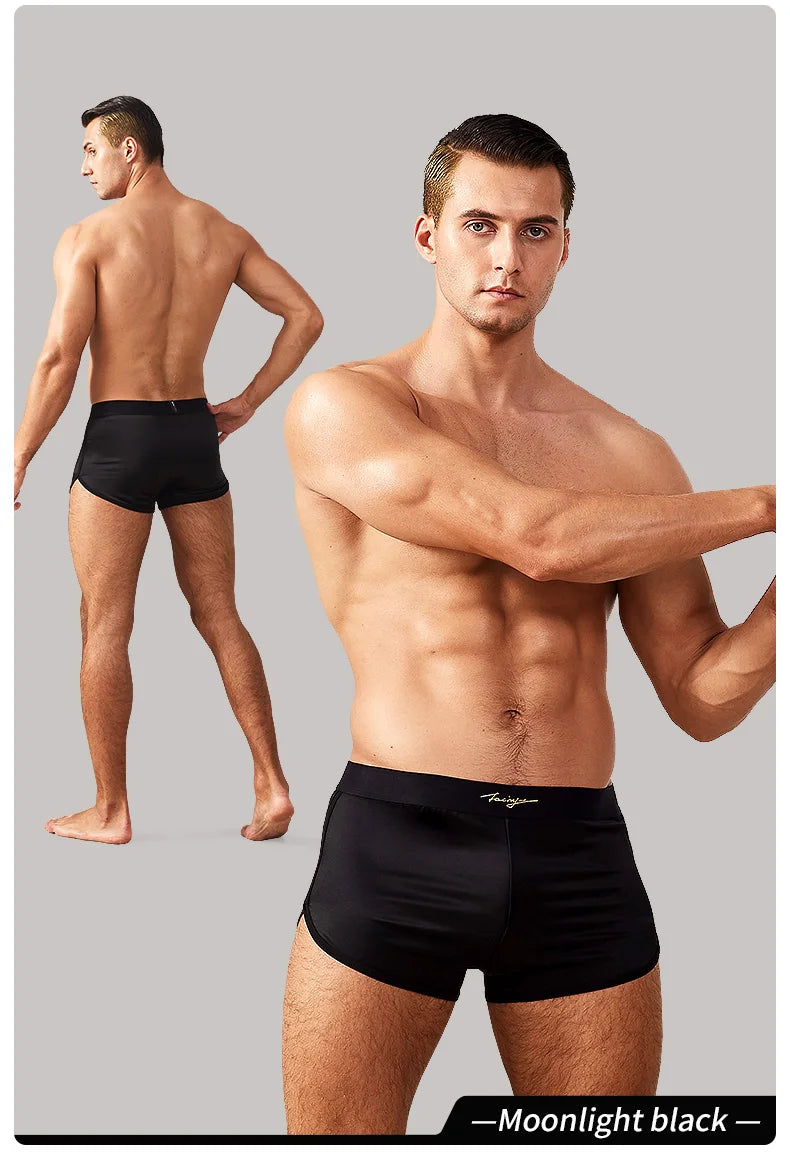 52025 Men Mulberry Silk Boxer Luxury Home Shorts Pure Natural Silk Comfortable Underwear Luxury Men Boxers 100% Silk Homewear